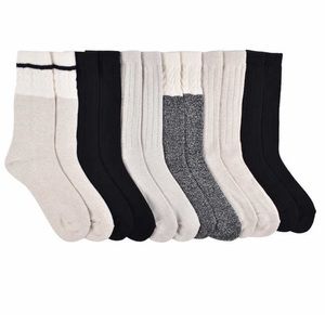 Lucky Brand Boot Socks - 6 Pack (Black)